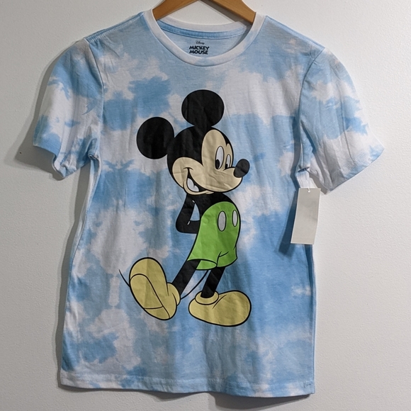 Disney Mickey Mouse Boys Tie Dye Short Sleeve Graphic T-Shirt, Large(10/12), NWT - Picture 1 of 3